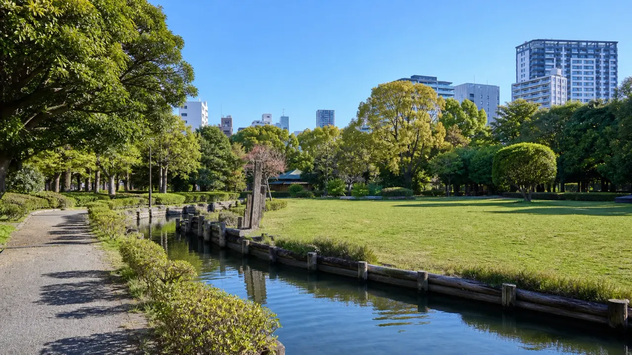 江東区の猿江恩賜公園を住吉駅から歩く散歩ガイド。芝生広場、日本庭園、ミニ木蔵、じゃぶじゃぶ池など、短時間でも気分転換しやすい見どころを整理しました。