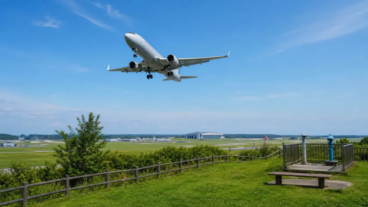 千葉県芝山町のひこうきの丘と航空科学博物館を歩く散歩ガイド。成田空港A滑走路近くの展望広場で飛行機を眺め、航空科学博物館を組み合わせる半日コースです。