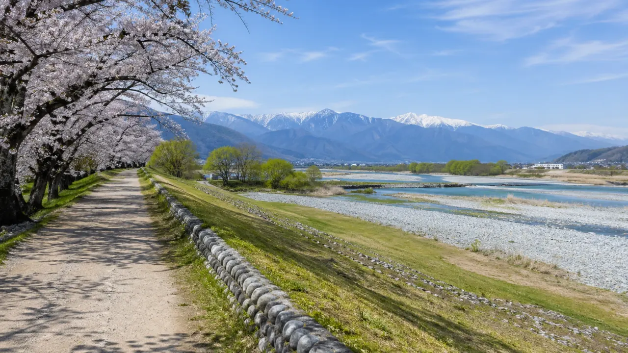 甲斐市の信玄堤公園で、釜無川沿いの広場、信玄堤の歴史、南アルプスの眺めを味わう散歩を紹介。公式情報をもとに、アクセス、歩き方、桜や週末の過ごし方をまとめます。