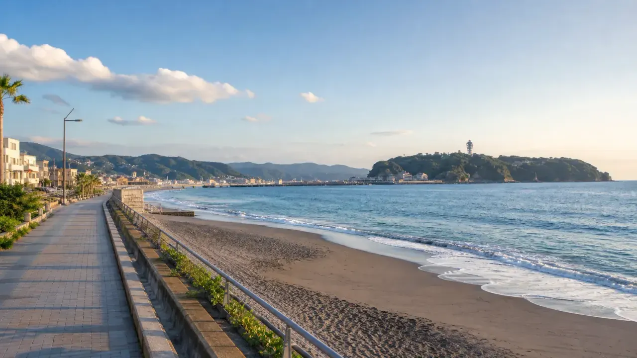 湘南エリアで散歩したい人向けに、江の島・片瀬海岸、茅ヶ崎、平塚、藤沢の公園、大磯、二宮の展望スポットまで目的別にまとめました。