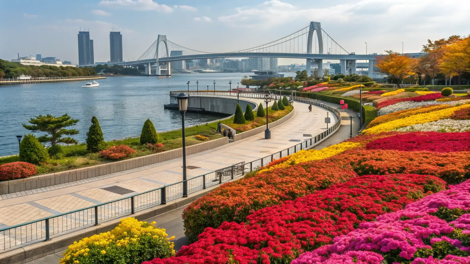 【癒し】江東区お台場のシンボルプロムナード公園｜運河沿い散歩スポットで心整う散歩