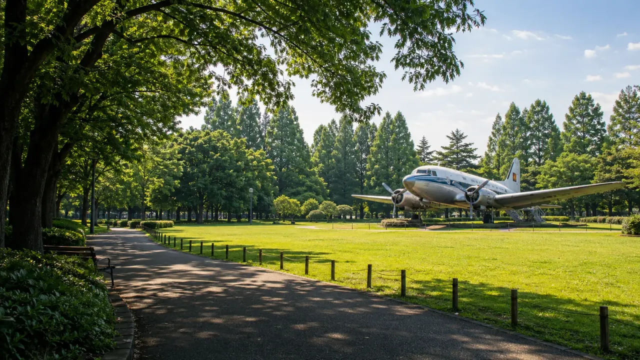埼玉県所沢市の所沢航空記念公園を、航空公園駅から歩く散歩記事。広い芝生、並木、航空発祥の地らしい展示の気配を中心に、短時間で過ごすコツを紹介します。