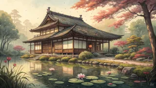 【癒やし】薬師池公園は静かな穴場｜郊外の公園で散歩して水面と古民家を眺める1人の午後