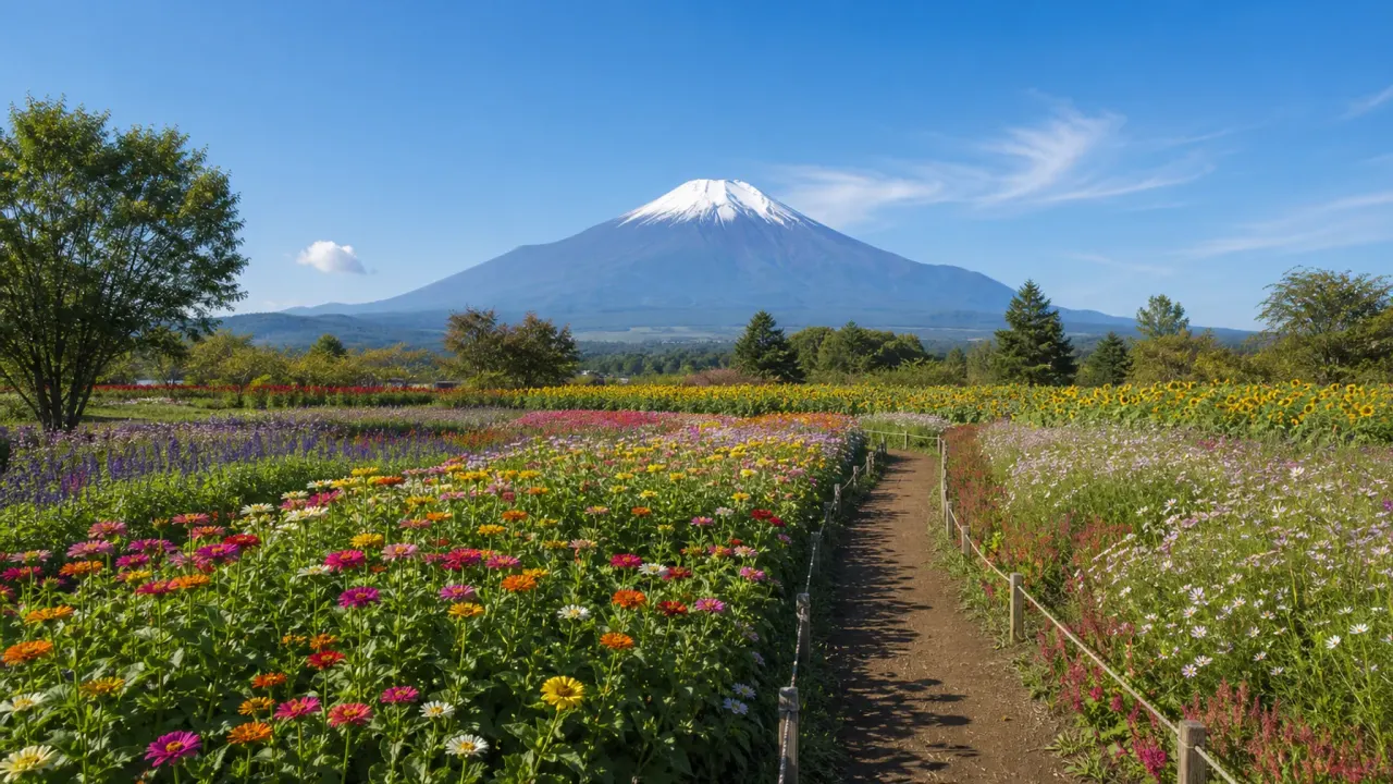 山中湖村の花の都公園で、富士山、季節の花畑、高原の開けた園路を短時間で楽しむ散歩を紹介。公式情報をもとに、見頃に頼りすぎない歩き方と有料エリアの確認ポイントをまとめます。