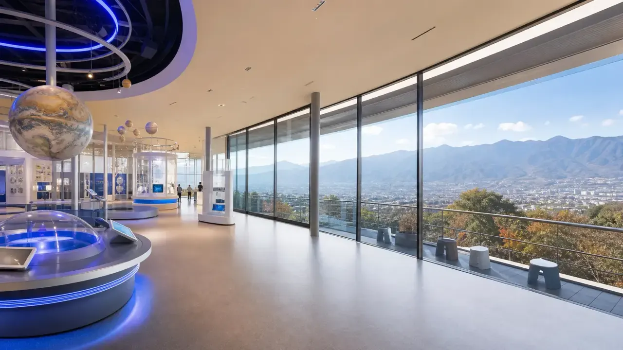 甲府市愛宕町の山梨県立科学館で、体験展示、スペースシアター、展望テラスを半日で楽しむ散歩ガイド。公式情報をもとに、開館時間、料金、アクセス、雨の日の歩き方をまとめます。