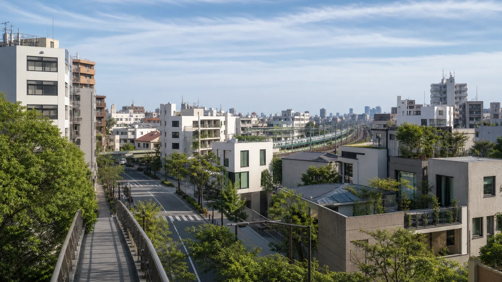 山手線内側の街並みを俯瞰した空気感のイメージ