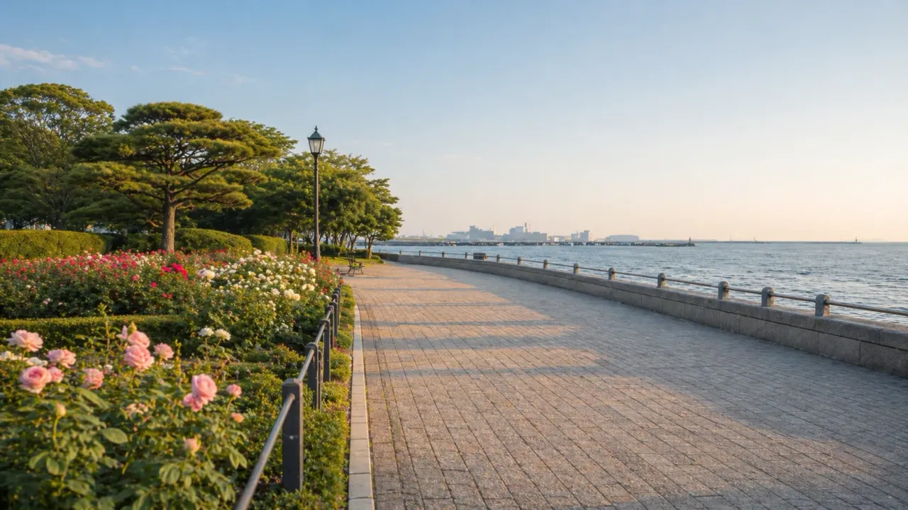 山下公園で、朝寄りの海風と未来のバラ園を静かに味わう散歩を紹介。氷川丸の前から大さん橋側へどう歩くと落ち着きやすいかを、観光地に飲まれにくい1時間感覚でまとめます。