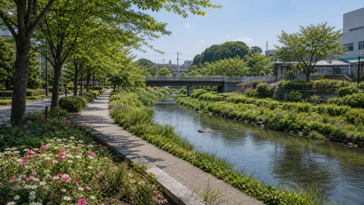 大和市のふれあいの森で、引地川、親水広場、ふれあい広場、緑の見本園周辺をゆっくり歩く散歩を紹介。大和駅から泉の森方面へつなげやすい半日コースです。