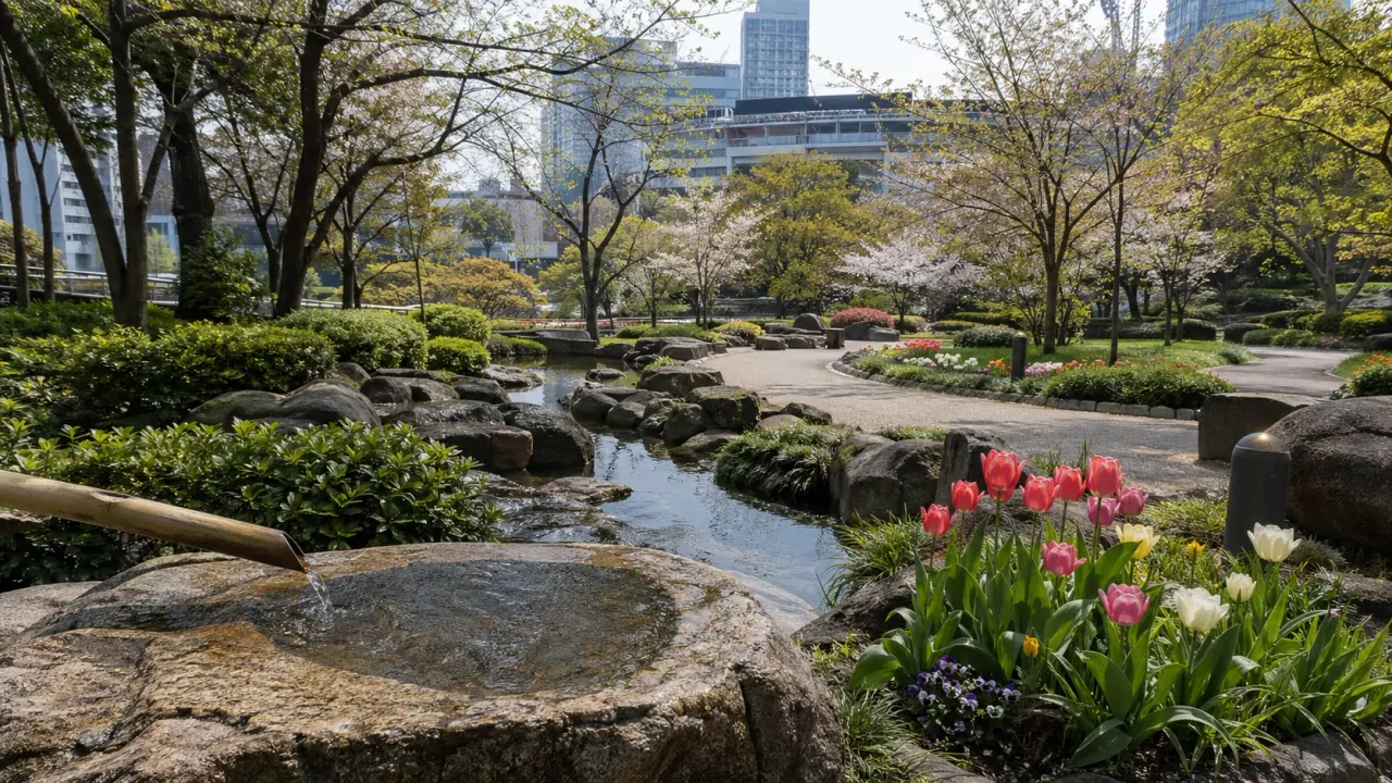 横浜公園で、街の真ん中にある水辺と庭の静けさを味わう散歩を紹介。横浜スタジアムの印象だけでは見えにくい、彼我庭園や水の広場をどう歩くと落ち着きやすいかをまとめます。