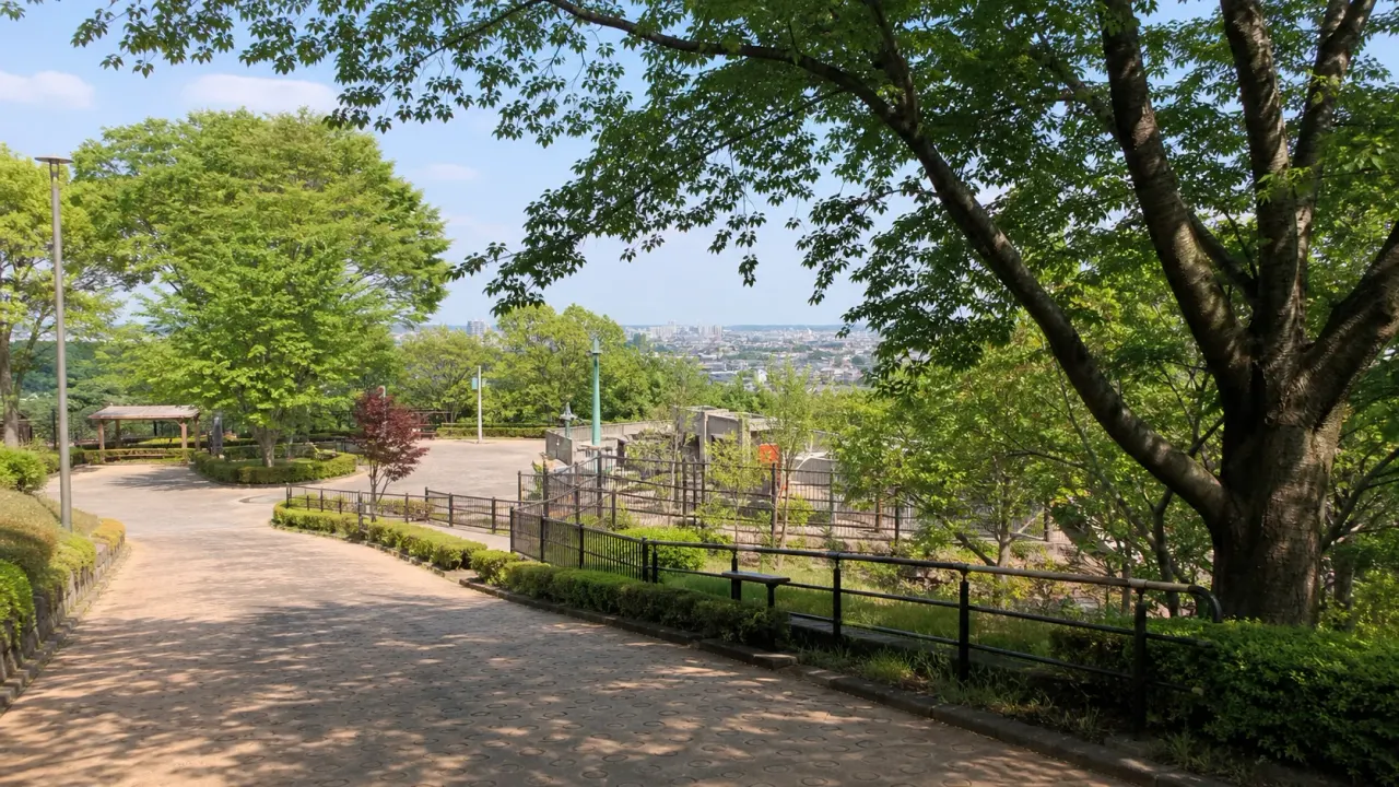 夢見ヶ崎動物公園の丘上園路と木陰をイメージしたカバー画像