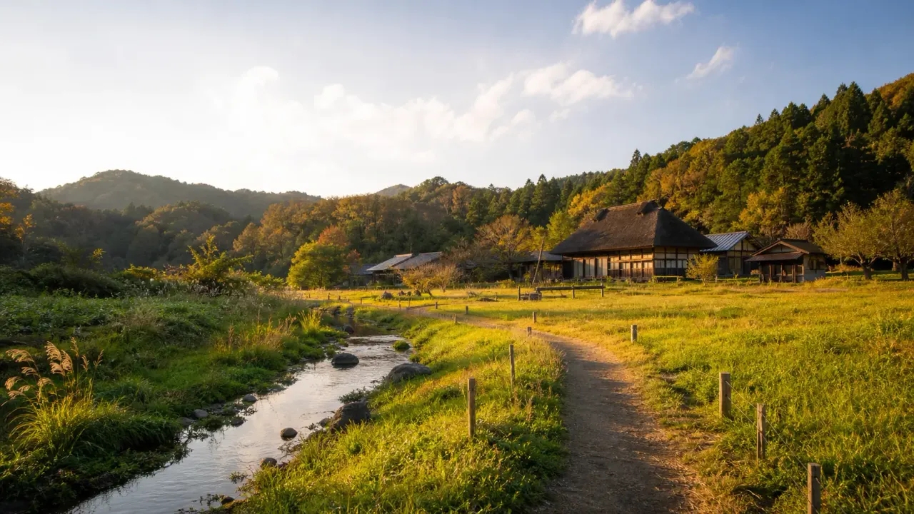 八王子市上恩方町の夕やけ小やけふれあいの里を、里山の風景、広場、季節の自然をゆっくり味わう半日散歩として紹介。バスや車で行く際の考え方もまとめます。